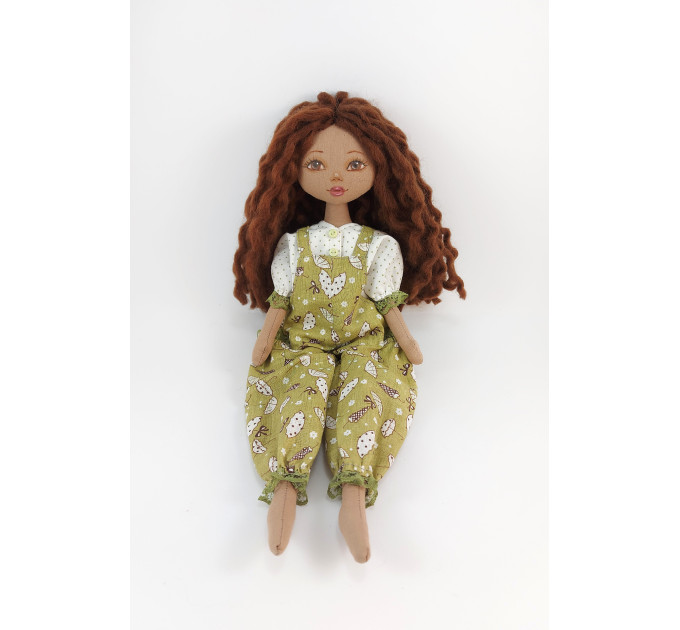 African Rag Doll 14" In Overalls #2