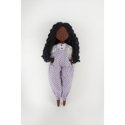 African Rag Doll 14" In Overalls #3