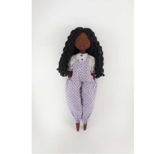 African Rag Doll 14" In Overalls #3