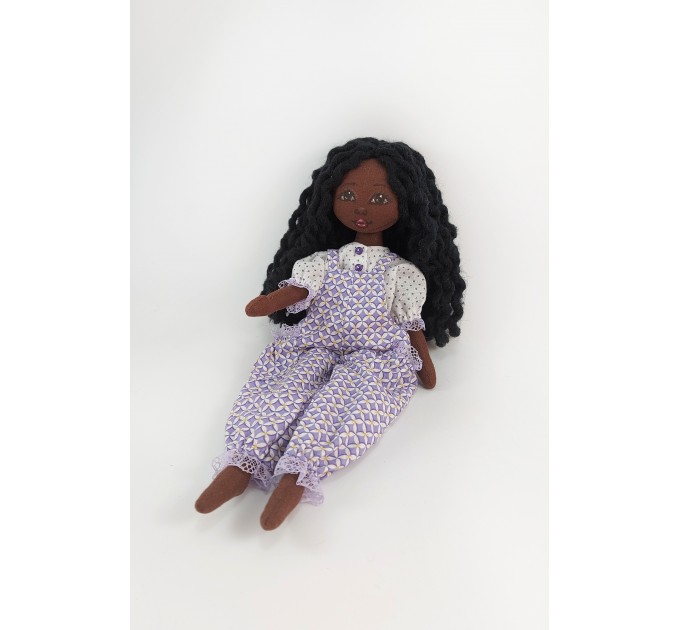 African Rag Doll 14" In Overalls #3
