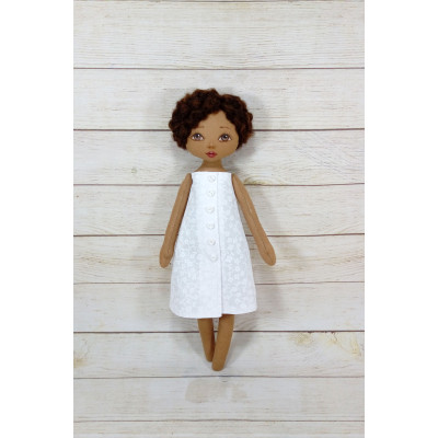 Black Nurse Doll In White Dress