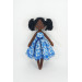 Black Doll With Curly Hair | Handmade Black Doll