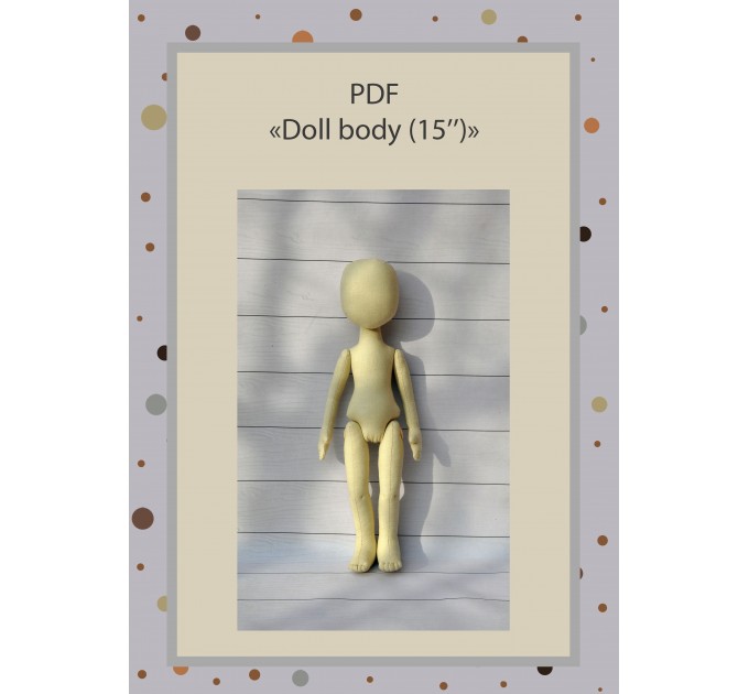 PDF Patterns And Tutorial Doll Body 15 Inches #1