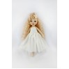 12 In Cloth Doll With A Red Hair And In White Dress