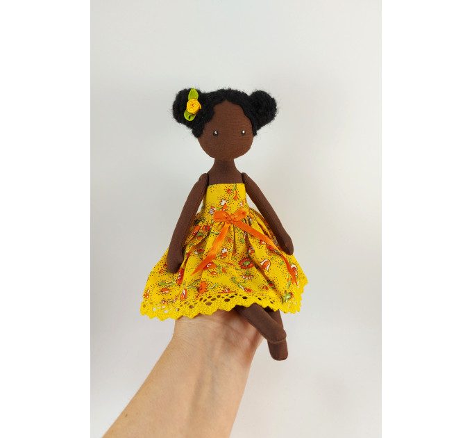 African Doll In A Yellow Dress