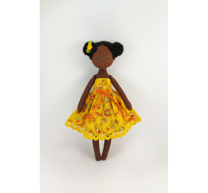 African Doll In A Yellow Dress