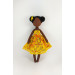 African Doll In A Yellow Dress