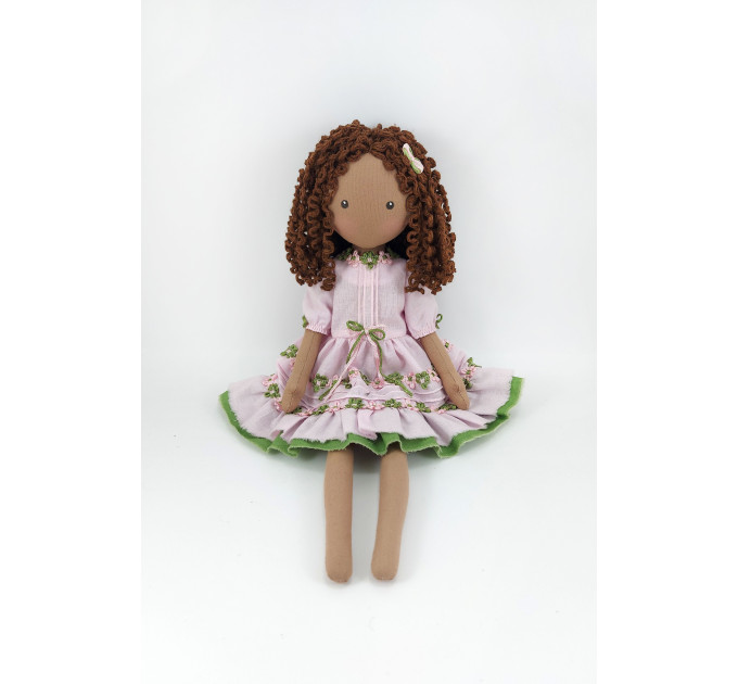 Black African Doll 16 In A Removable Dress