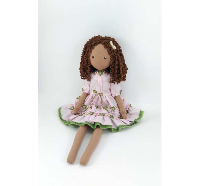 Black African Doll 16 In A Removable Dress