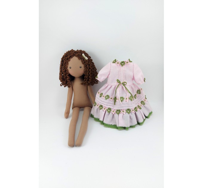Black African Doll 16 In A Removable Dress