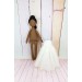 Handmade Black Ballerina Doll | Handmade Cloth Doll In White Dress