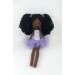 Black Rag Doll Ballerina In A Violet Dress