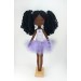 Black Rag Doll Ballerina In A Violet Dress