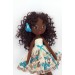 Black african Rag Doll With Curly Long Hair