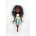 Black african Rag Doll With Curly Long Hair