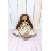 Brown Cloth Doll In A Removable Cotton Dress