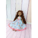 Brown Cloth Doll In A Removable Cotton Dress