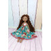 Brown Cloth Doll In A Removable Cotton Dress