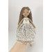 Brown Doll In A White Dress | nilasdoll.com