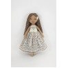 Brown Doll In A White Dress | nilasdoll.com