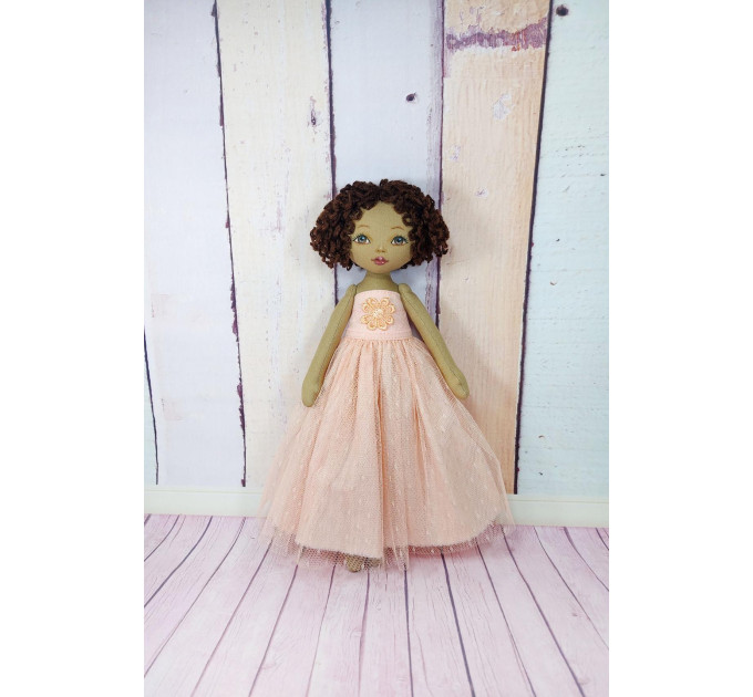 Handmade Black Nurse Doll  | Handmade Black Rag Doll