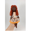 Brown Textile Doll In A Removable Cotton Dress