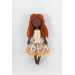 Brown Textile Doll In A Removable Cotton Dress