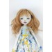 Cloth Doll 15" With Long Brown Hair In A Removable Dress