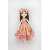 Cloth Doll 16" With Long Brown Hair In A Removable Dress