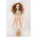 Cloth Doll For Interior Decoration With Long Brown Hair In A Removable Dress