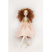 Cloth Doll For Interior Decoration With Long Brown Hair In A Removable Dress