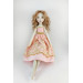 Cloth Doll For Interior Decoration With Long Red Hair In A Removable Dress