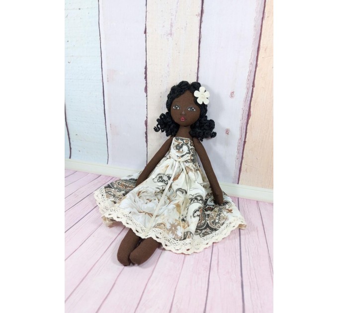 Handmade Black Cloth Doll 