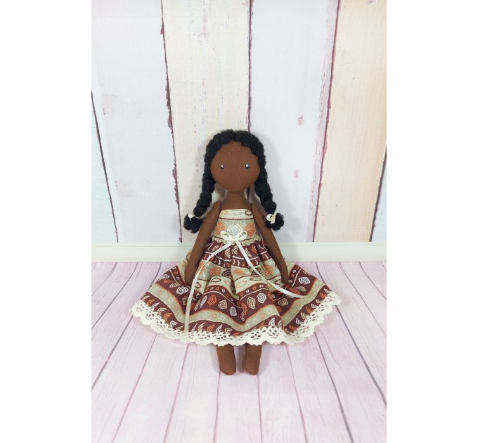 Handmade Black Cloth Doll | Cloth Doll