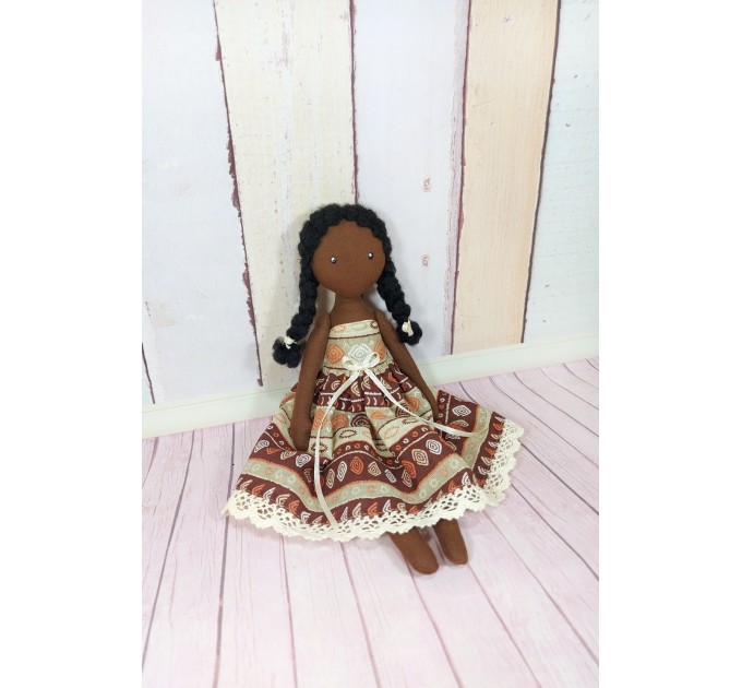 Handmade Black Cloth Doll | Cloth Doll