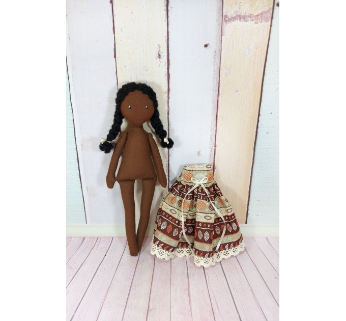 Handmade Black Cloth Doll | Cloth Doll