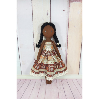 Handmade Black Doll 12 Inches