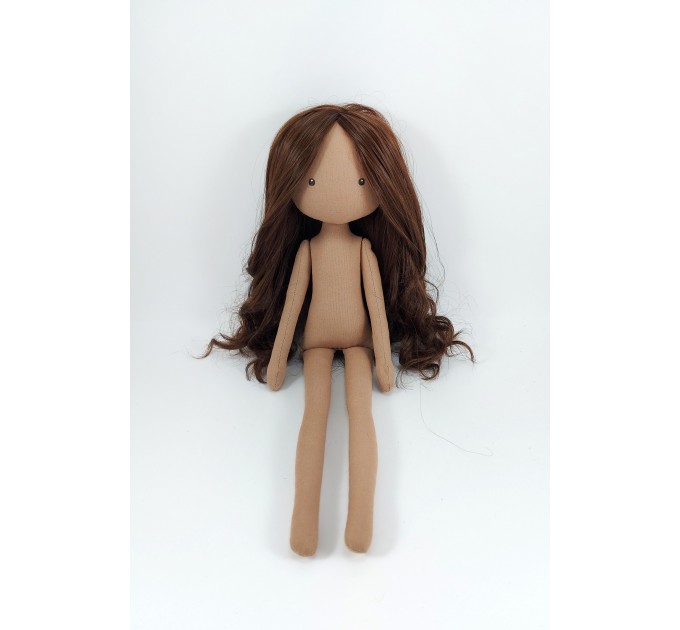 Handmade Brown Doll In A Winter Clothes