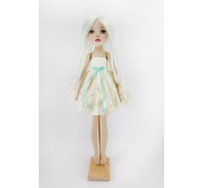 Handmade Rag Doll Ballerina Princess With Long Hair