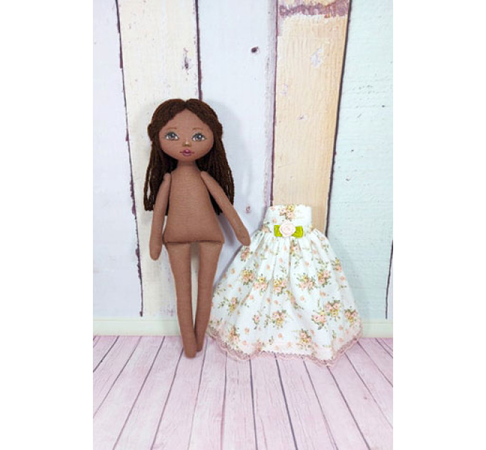 Handmade Rag Doll In  Removable Dress