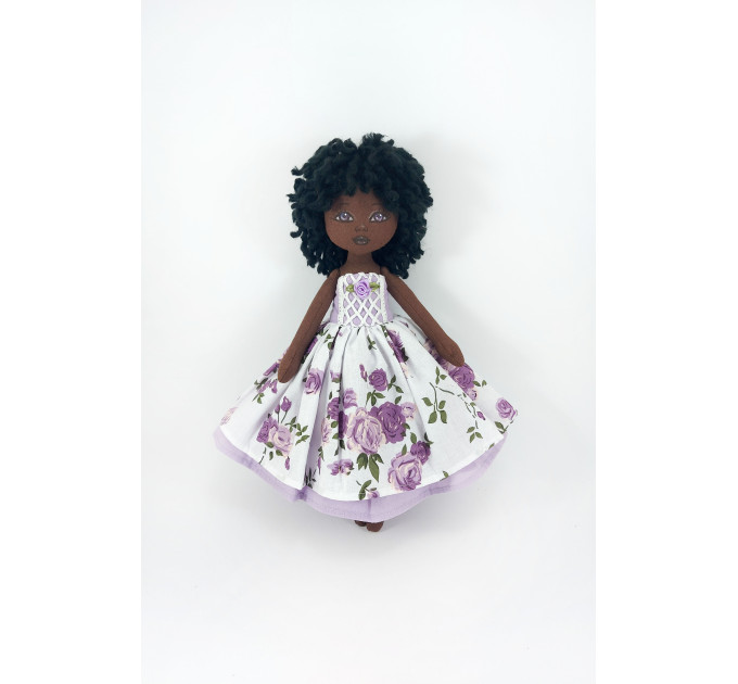 Handmade Rag Doll In A White Removable Dress.