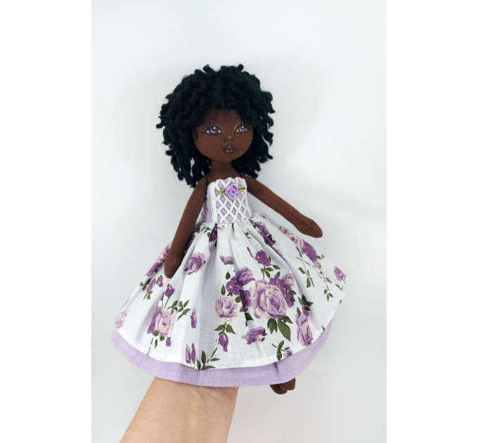 Handmade Rag Doll In A White Removable Dress.