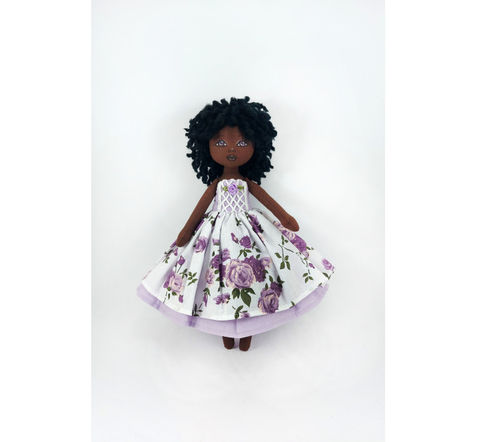 Handmade Rag Doll In A White Removable Dress.