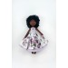 Handmade Rag Doll In A White Removable Dress.