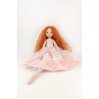 Interior Rag 18" Fairy Doll With Red Hair In A Removable Pink Dress