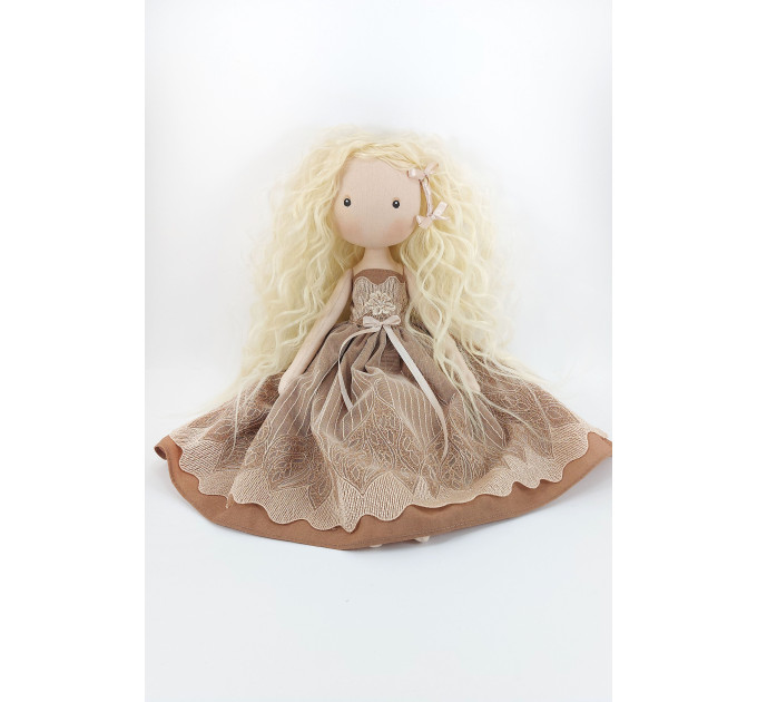 Princess Doll In A Brown Dress