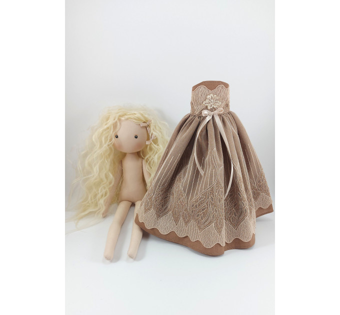 Princess Doll In A Brown Dress