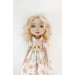 Rag Doll 15" With Wavy Blonde Hair In A Removable Dress