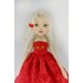 Rag Doll 18  Inches With White Hair In A Removable Red Dress