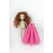 Rag Doll In A Purple Dress With Red Curly Hair